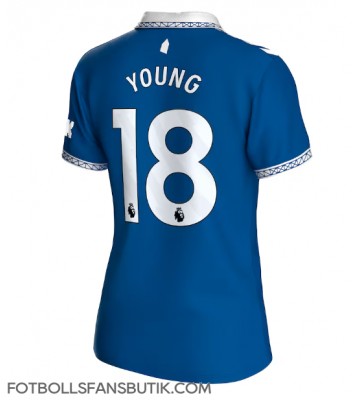 Everton Ashley Young #18 Replika Hemmatröja Damer 2023-24 Kortärmad